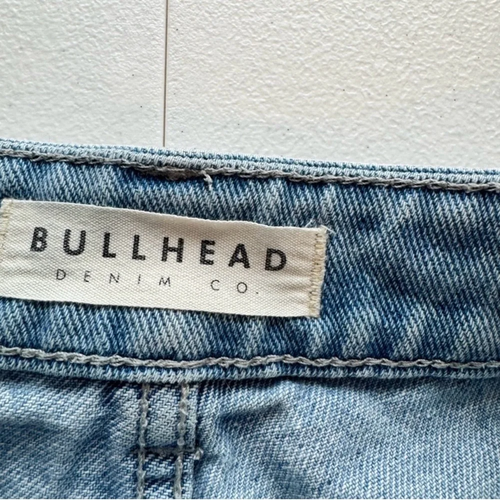 Bullhead Patchwork Denim Juniors 9 Two Tone Mom Shorts Festival Boho